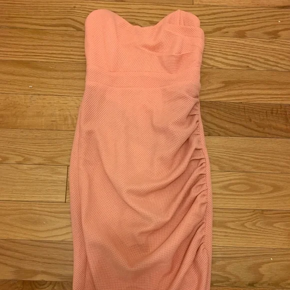 peach fitted dress Portia and Scarlett PS22518 Prom Dress - Hot Pink main image 1